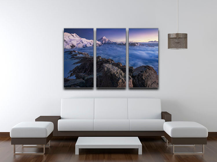 Above The Clouds 3 Split Panel Canvas Print featuring a serene sky design, perfect for enhancing any room's decor.