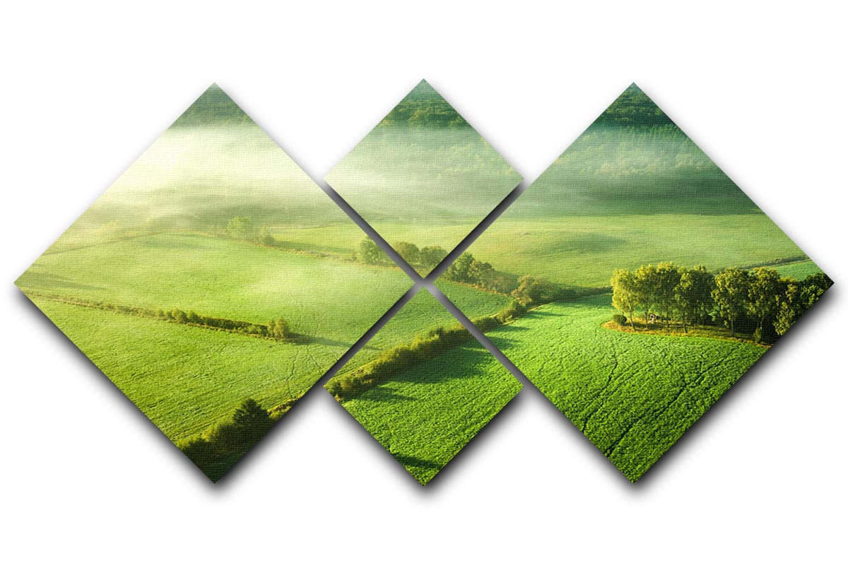 Above The Mist 4 Square Multi Panel Canvas artwork featuring four equal square sections with a harmonious design.