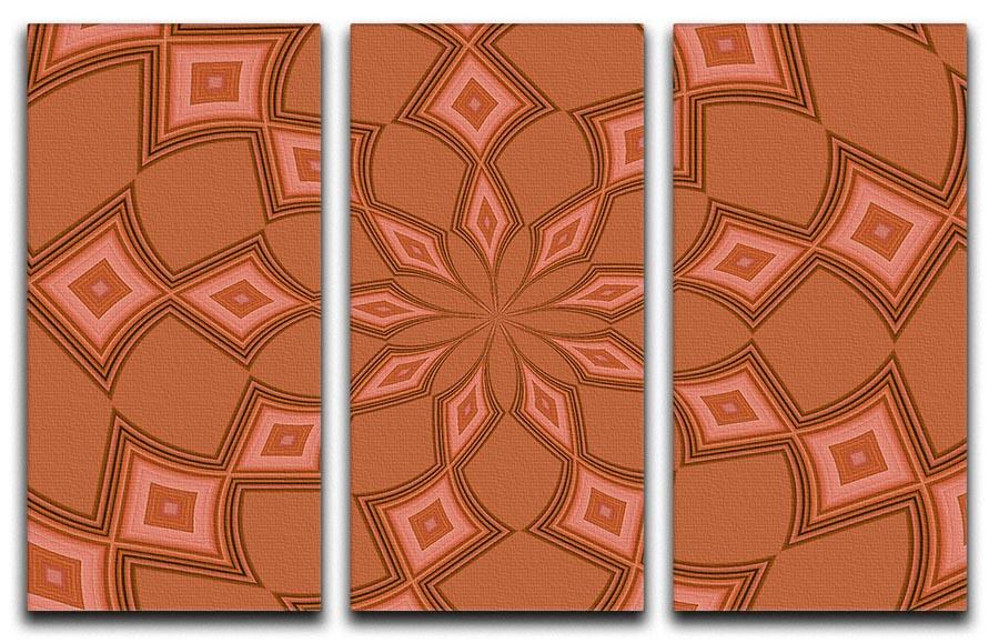 Abstract Diamonds 3 Split Panel Canvas Print showcasing three panels with a captivating diamond design, perfect for modern decor.