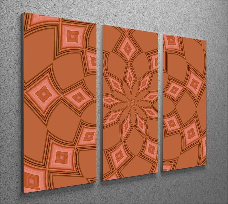 Abstract Diamonds 3 Split Panel Canvas Print showcasing three panels with a captivating diamond design, perfect for modern decor.
