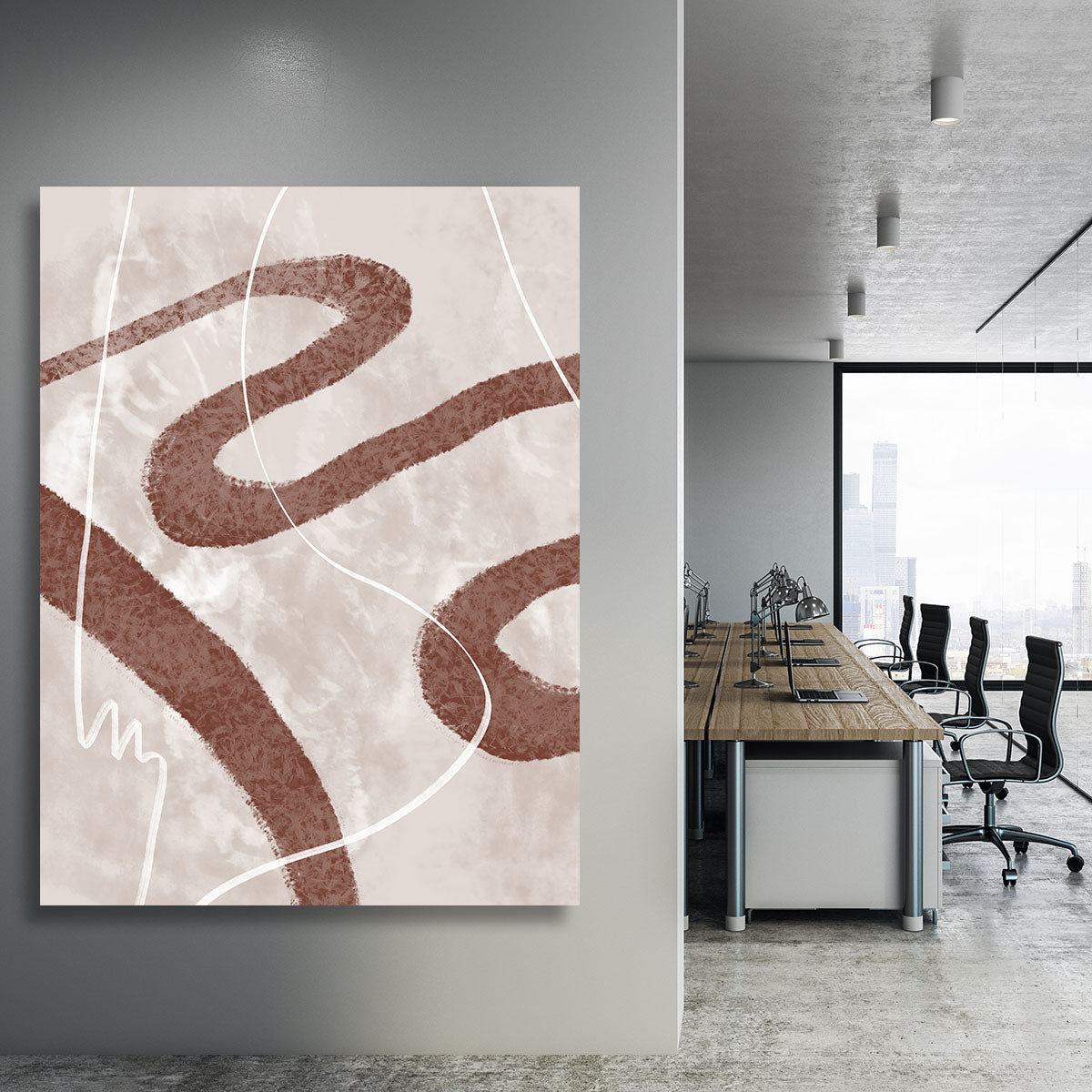 Abstract Fuzz 02 Canvas Print featuring vibrant colors and unique shapes, perfect for modern decor.