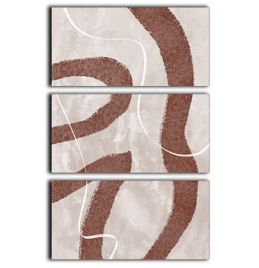 Abstract Fuzz 3 Split Panel Canvas Print featuring vibrant colors and modern design, perfect for home decor.