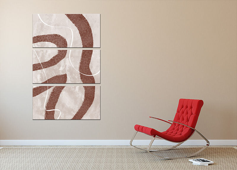 Abstract Fuzz 3 Split Panel Canvas Print featuring vibrant colors and modern design, perfect for home decor.