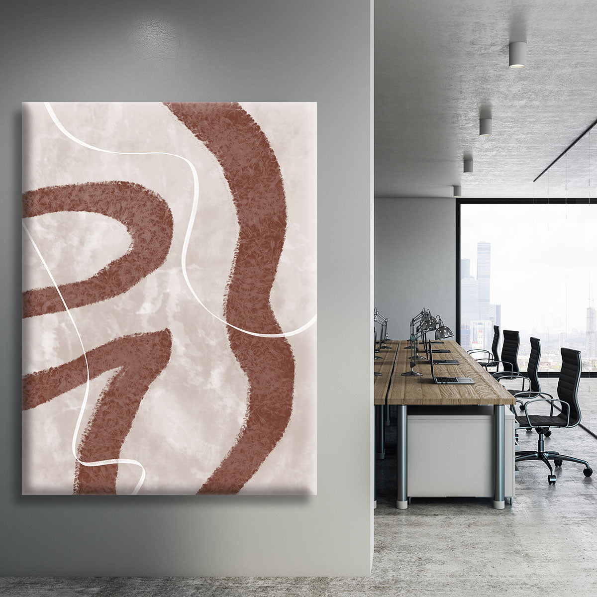 Abstract Fuzz Canvas Print showcasing vibrant colors and dynamic patterns, perfect for modern home decor.