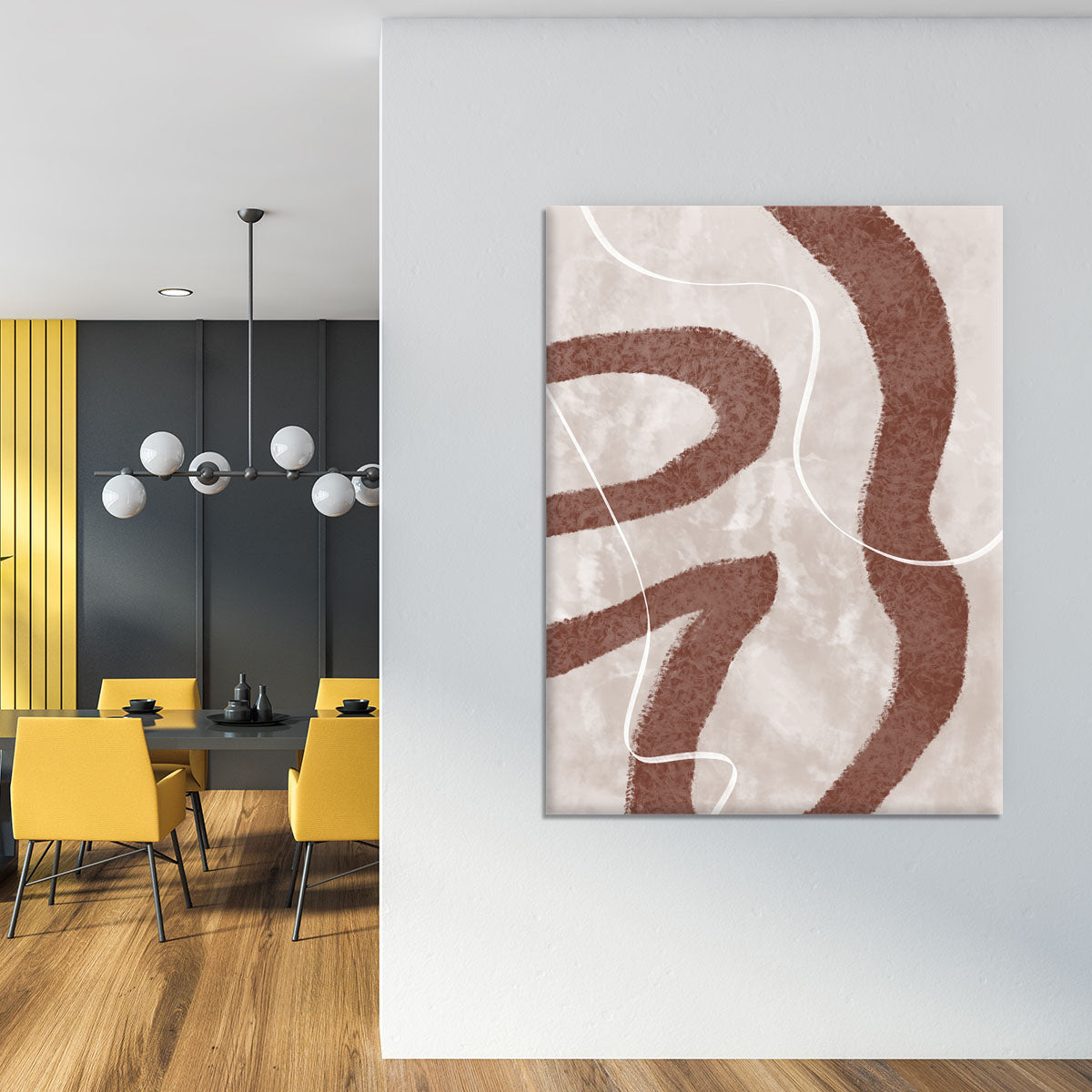Abstract Fuzz Canvas Print showcasing vibrant colors and dynamic patterns, perfect for modern home decor.