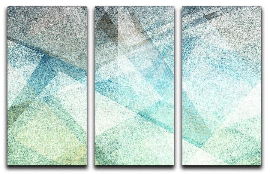 Abstract Paper Geometric 3 Split Panel Canvas Print featuring modern geometric designs in vibrant colors, perfect for home decor.