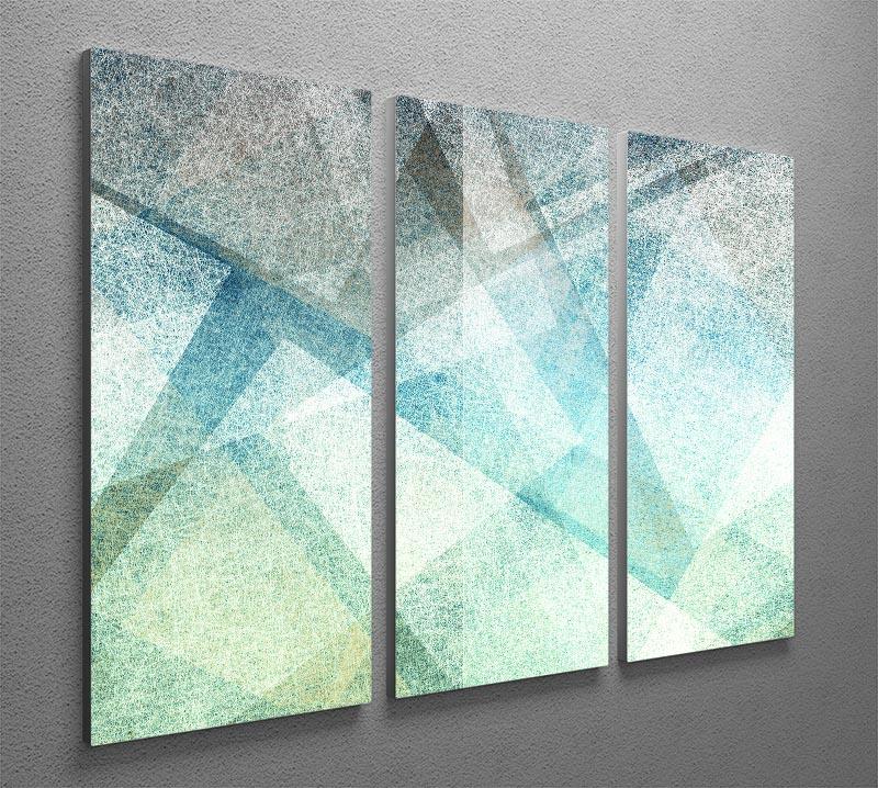 Abstract Paper Geometric 3 Split Panel Canvas Print featuring modern geometric designs in vibrant colors, perfect for home decor.