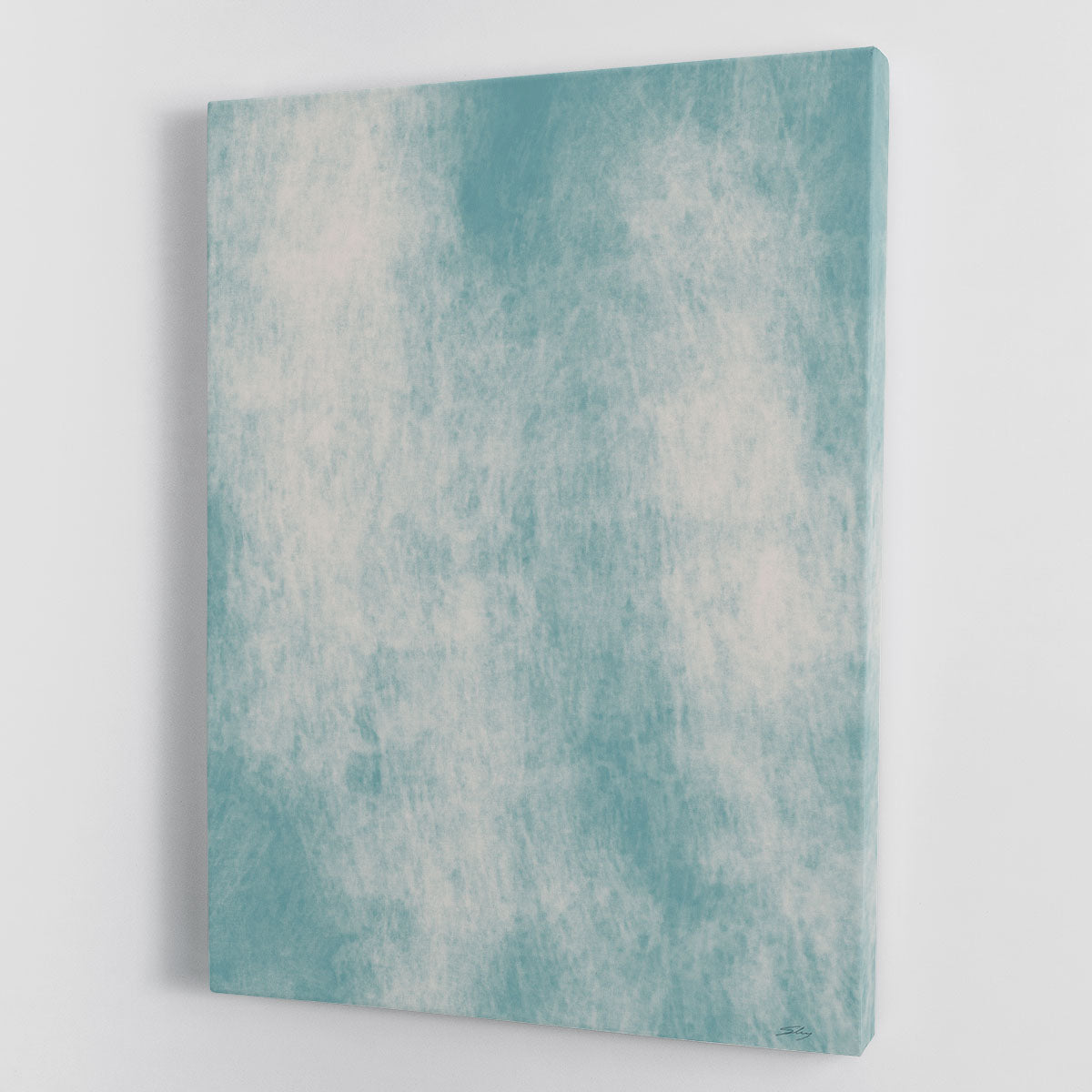 Abstract Sea Canvas Print featuring vibrant ocean colors and dynamic shapes, perfect for modern decor.