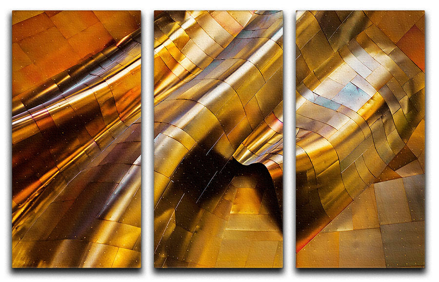 Abstract Steel 3 Split Panel Canvas Print featuring modern art design, perfect for enhancing home or office decor.