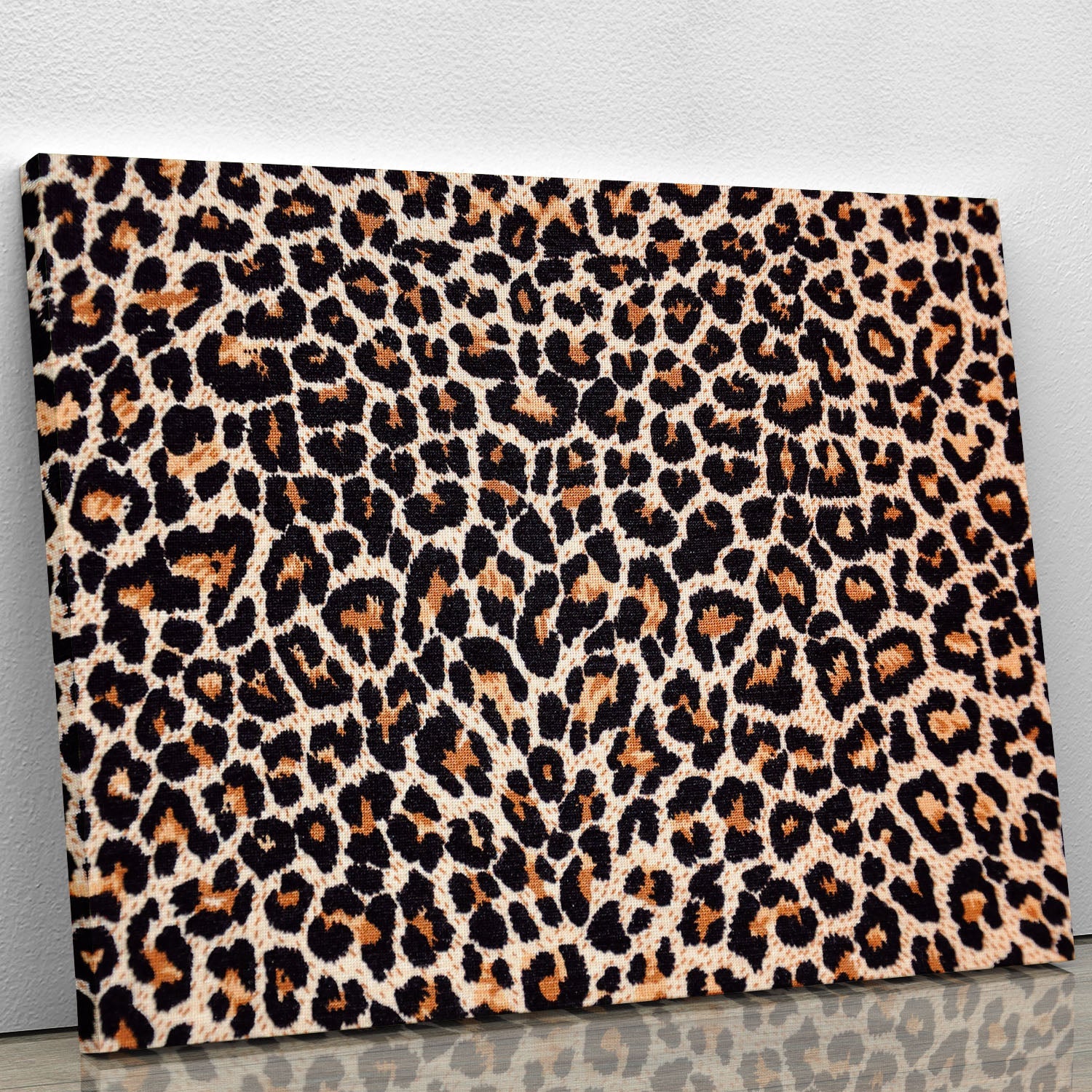 Abstract Texture of Leopard Canvas Print showcasing vibrant colors and intricate details, perfect for modern decor.
