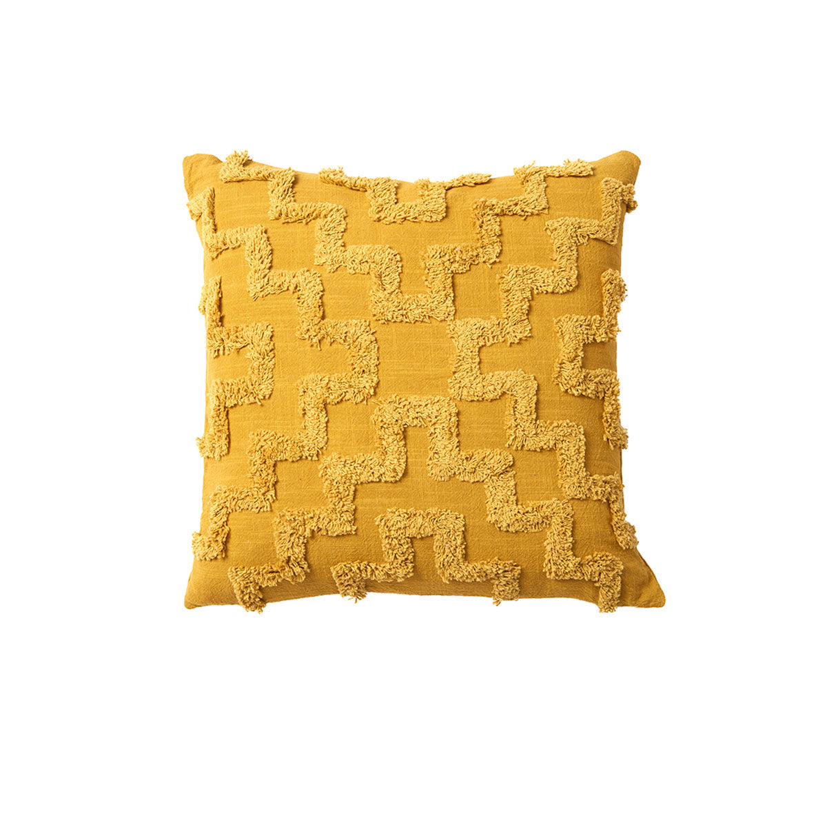Accessorize Janni Ochre Filled Square Cushion with stylish applique design, perfect for home decor.