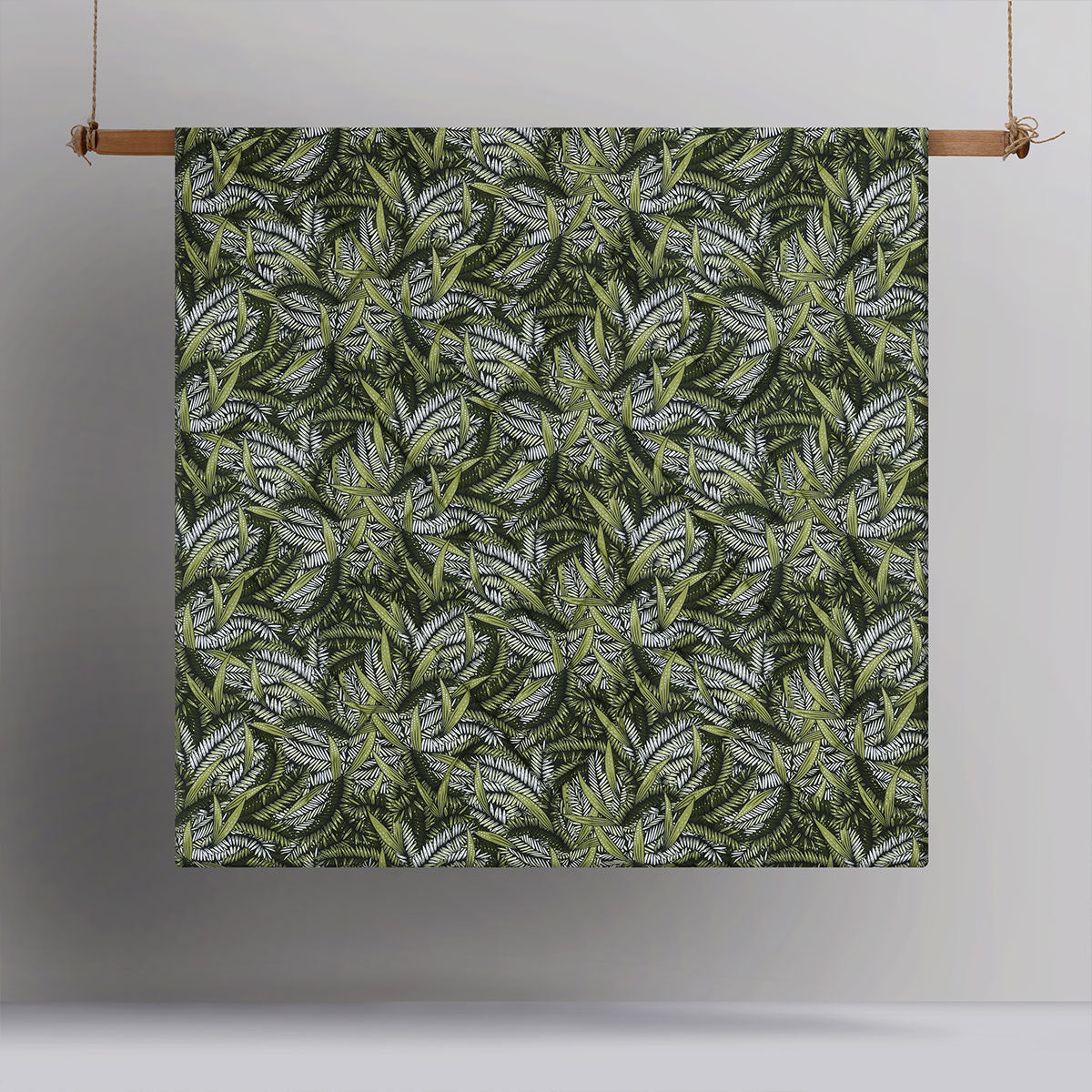 Accessorize Styx Washed Cotton Printed 3 Piece Comforter Set King featuring foliage design in white, green, and black tones, with a soft cotton texture.