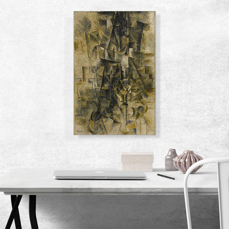 Accordionist 1911 canvas art featuring a musician playing the accordion, showcasing vibrant colors and intricate details.