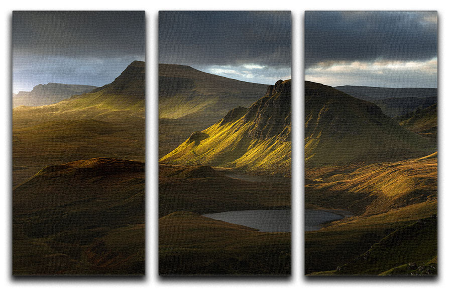 Adagio 3 Split Panel Canvas Print showcasing three elegant canvases with modern art design, perfect for home or office decor.