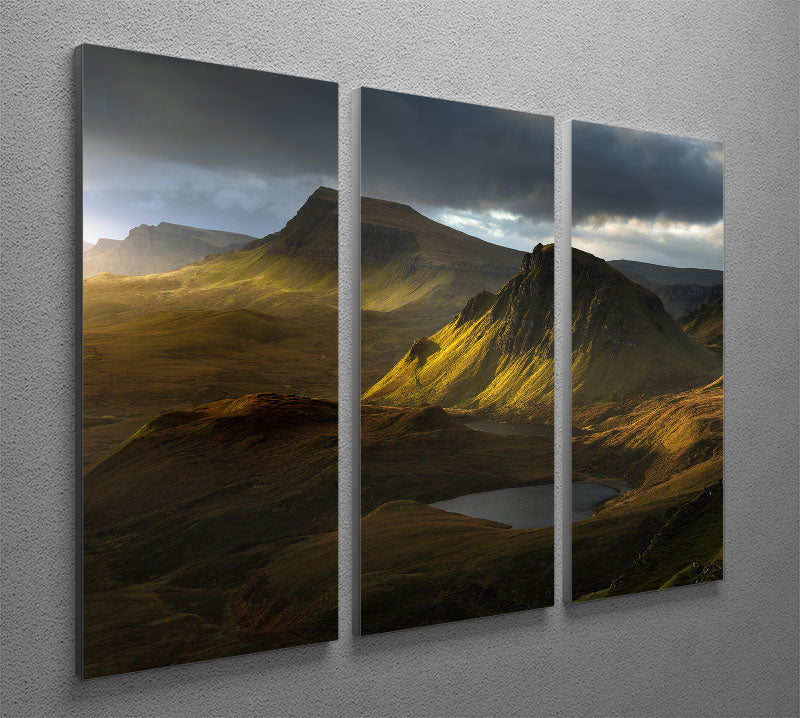 Adagio 3 Split Panel Canvas Print showcasing three elegant canvases with modern art design, perfect for home or office decor.