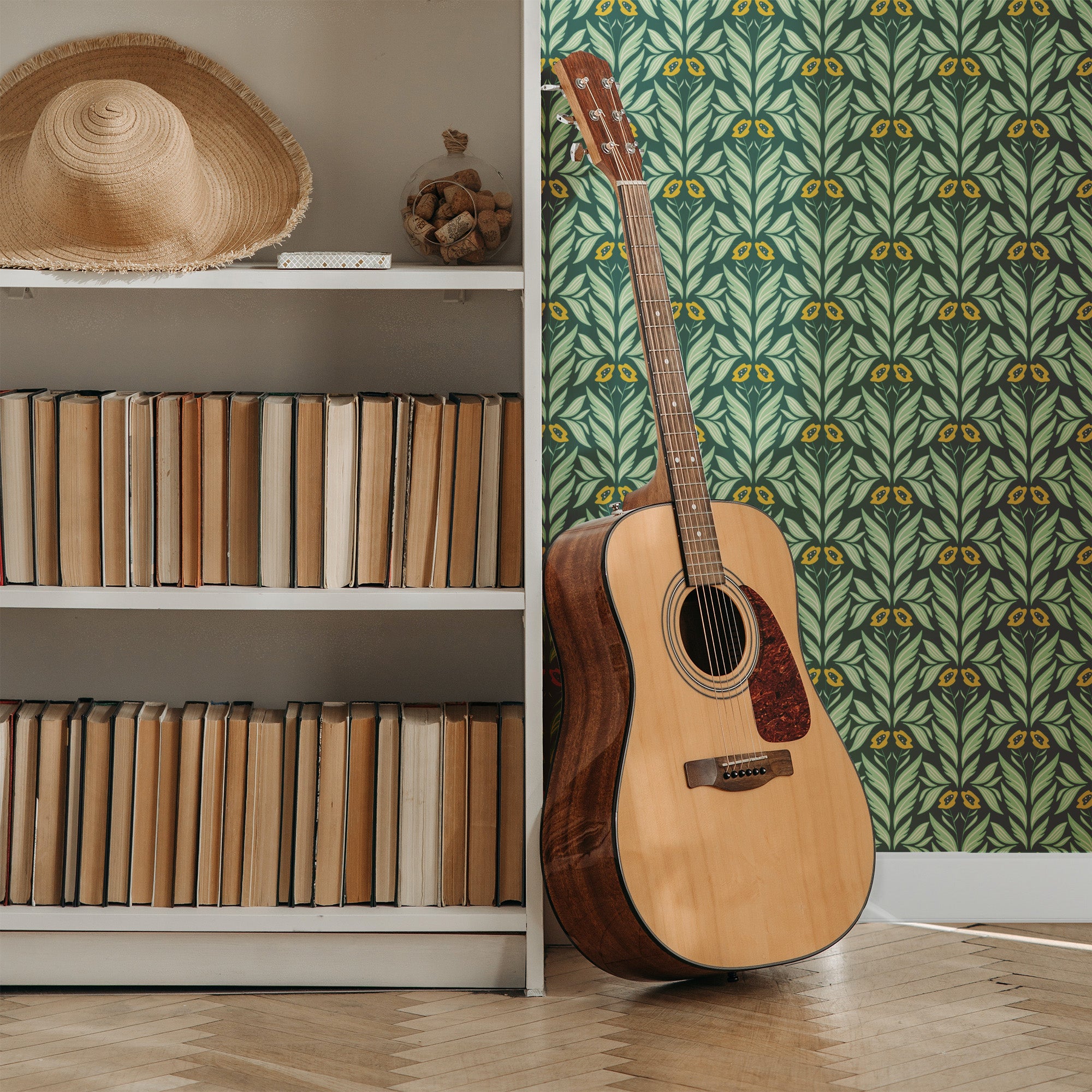 Adeline Wallpaper in Sunset design featuring vibrant colors and modern patterns, perfect for home decor.