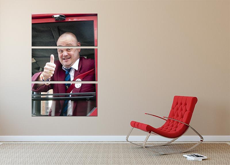 Al Murray The Pub Landlord 3 Split Panel Canvas Print showcasing vibrant colors and humorous design, perfect for home or office decor.