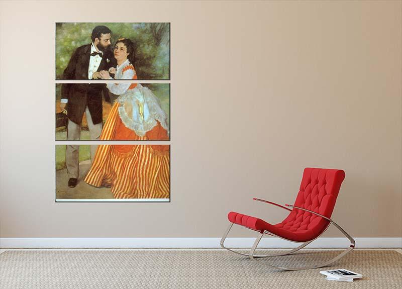 Alfred Sisley by Renoir 3 Split Panel Canvas Print showcasing vibrant colors and elegant design, perfect for home decor.