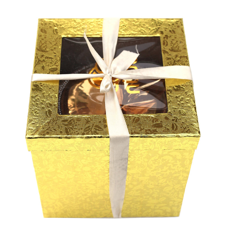 Ambrose Gold Plated Crystal Embellished Lidded Ceramic Apple Bowl, showcasing its elegant design and crystal details.