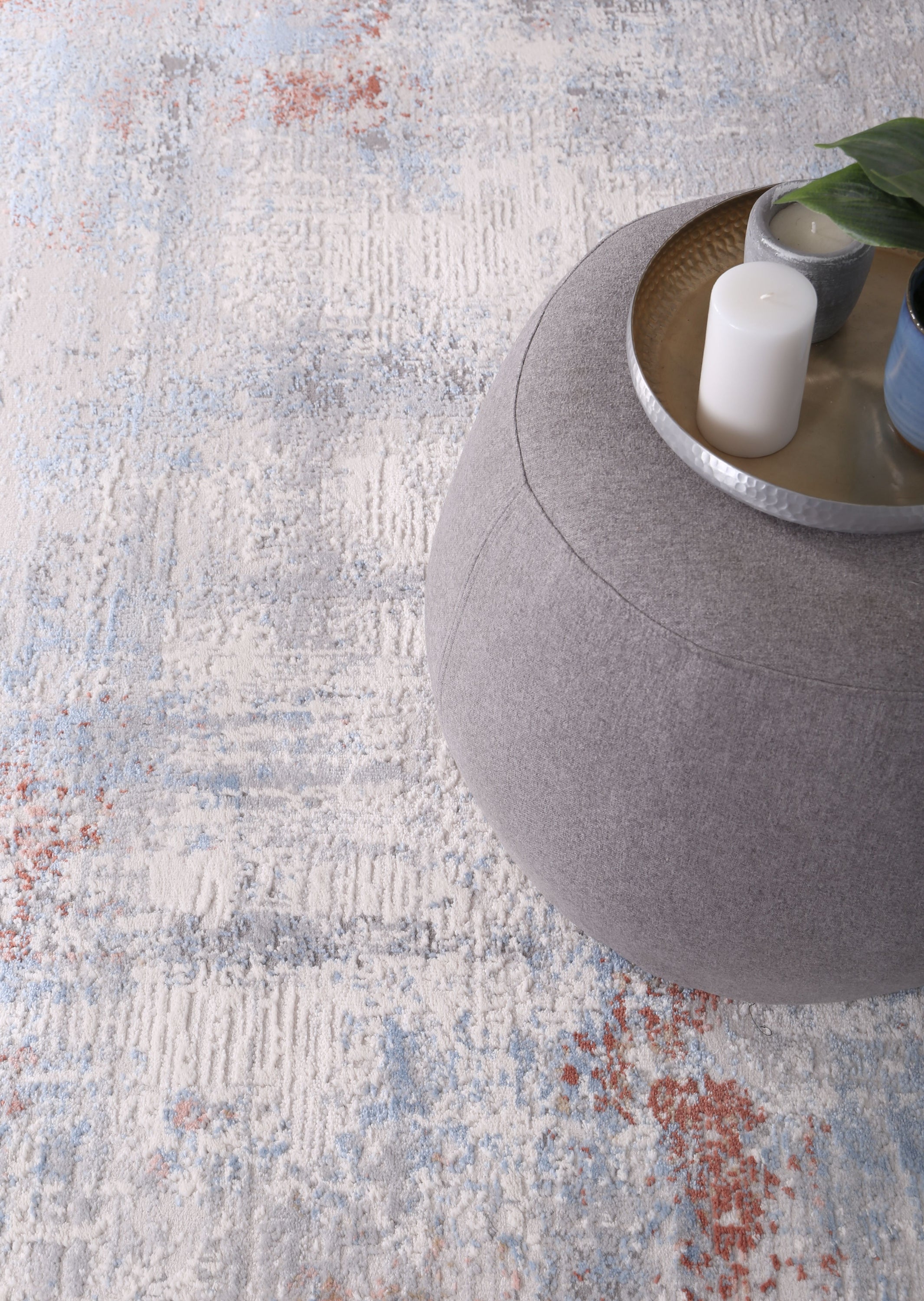 Amelia Grey Multi Modern Rug 160x230 cm with abstract patterns and a soft texture, ideal for stylish home decor.