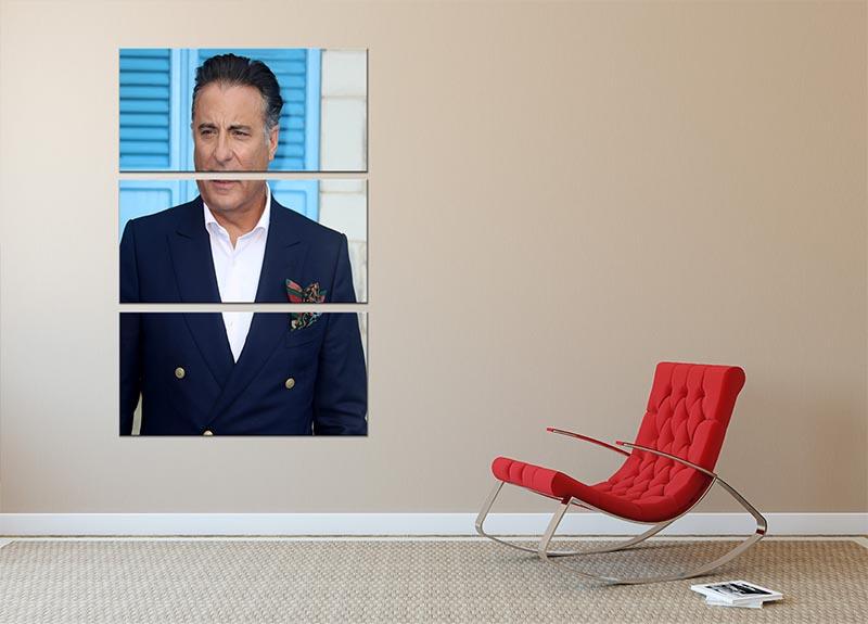 Andy Garcia Mamma Mia 3 Split Panel Canvas Print featuring vibrant colors and elegant design, perfect for home decor.