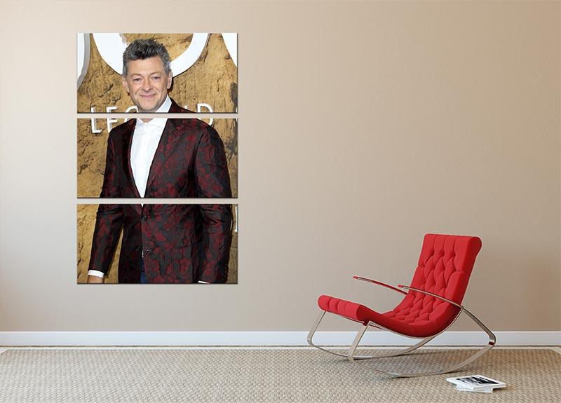Andy Serkis 3 Split Panel Canvas Print featuring three high-quality canvases with captivating design, perfect for home decor.