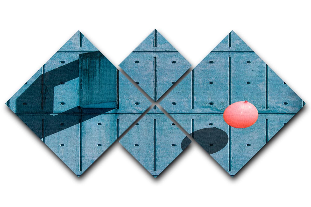 Another Balloon 4 Square Multi Panel Canvas featuring vibrant colors and a harmonious design, perfect for home or office decor.