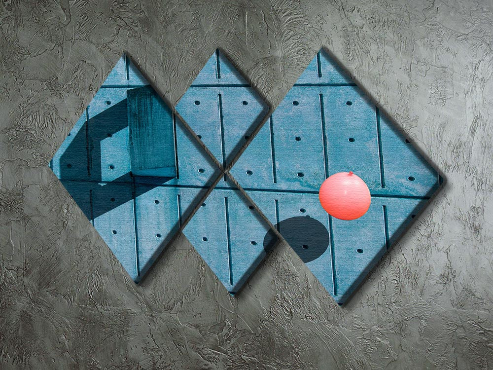 Another Balloon 4 Square Multi Panel Canvas featuring vibrant colors and a harmonious design, perfect for home or office decor.