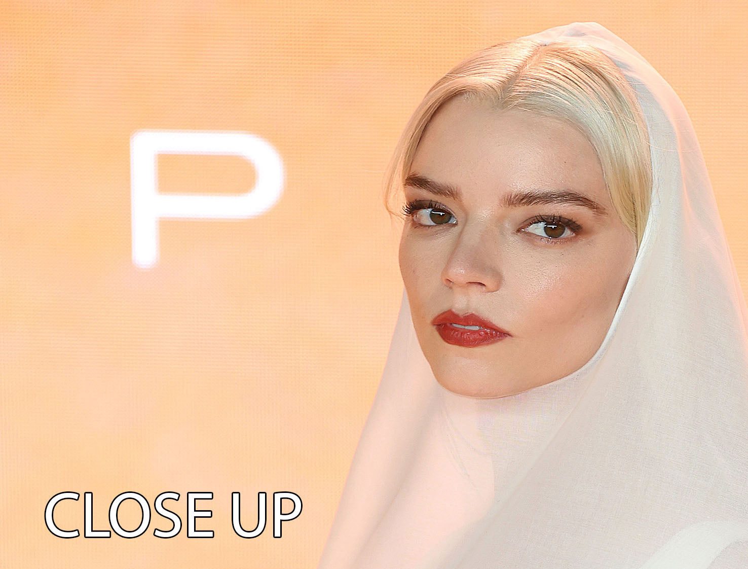 A stunning 3-panel canvas featuring Anya Taylor Joy at the Dune Part Two premiere, showcasing vibrant colors and elegant design.