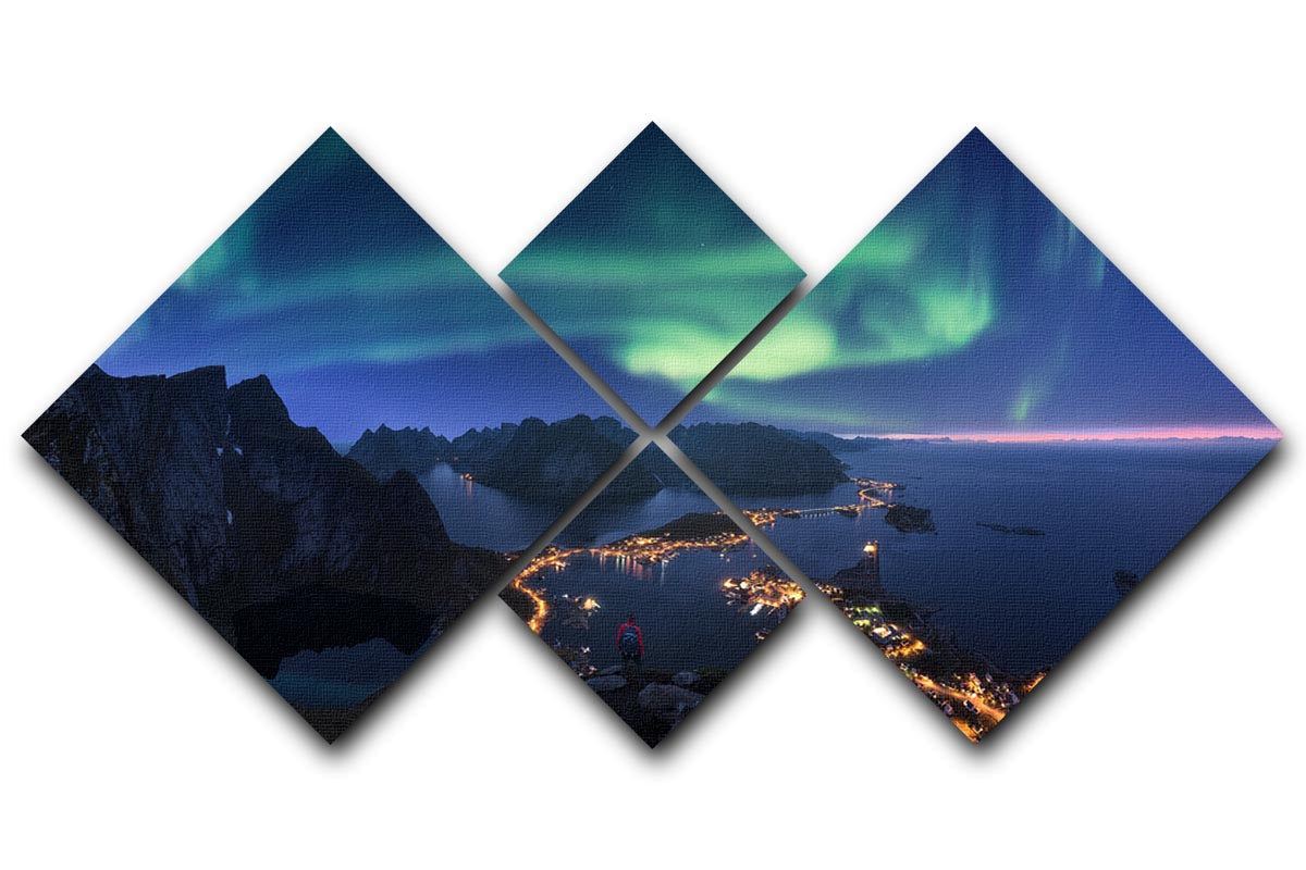 A beautiful 4-square multi panel canvas artwork featuring a harmonious design, perfect for enhancing home decor.