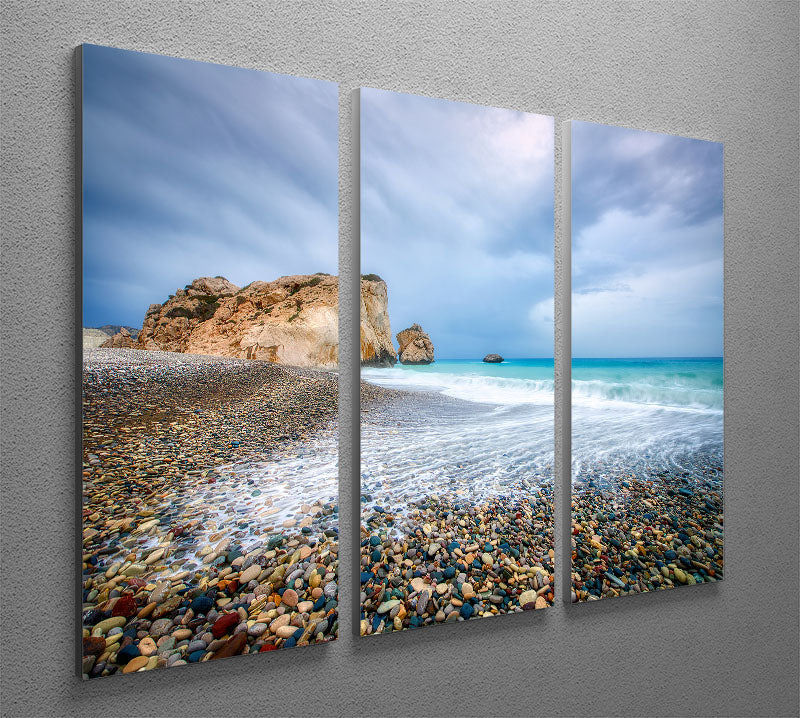 Aphrodite's Birth Place 3 Split Panel Canvas Print featuring three elegant panels with captivating artwork.