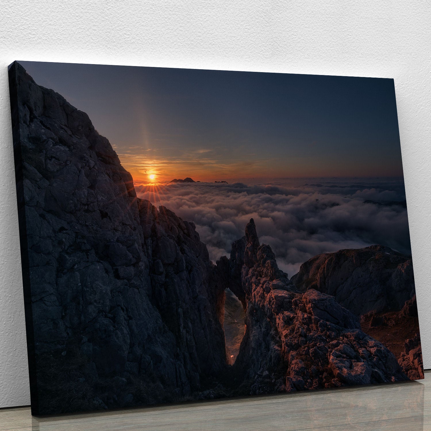 Arco En Picos canvas print showcasing vibrant colors and intricate details, perfect for home or office decor.