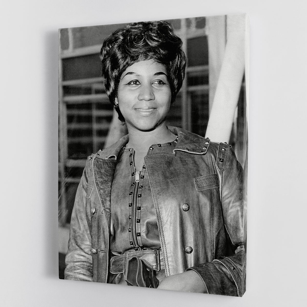 Aretha Franklin canvas print featuring vibrant colors and intricate details, perfect for music lovers and art enthusiasts.