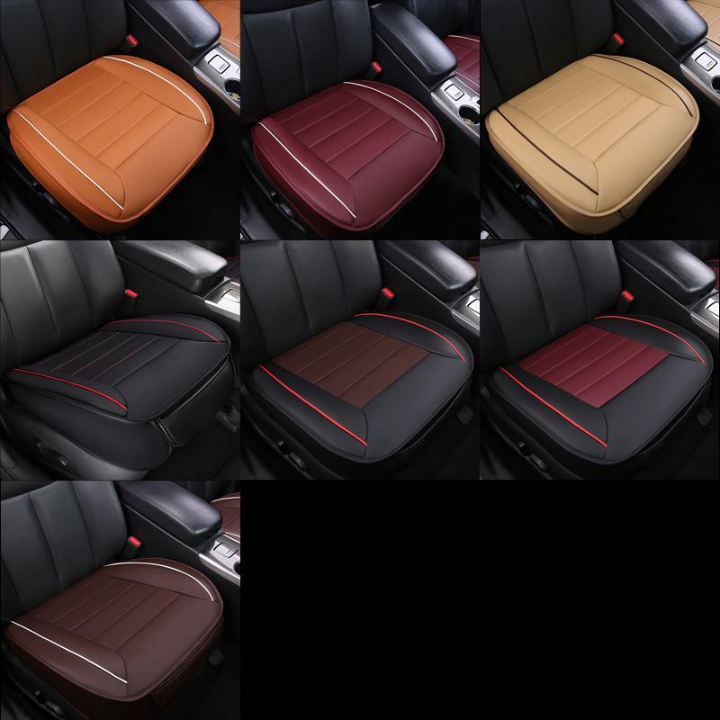 Areyourshop PU Leather Bamboo Charcoal Front Seat Cover Cushion in black, showcasing its sleek design and comfortable texture.