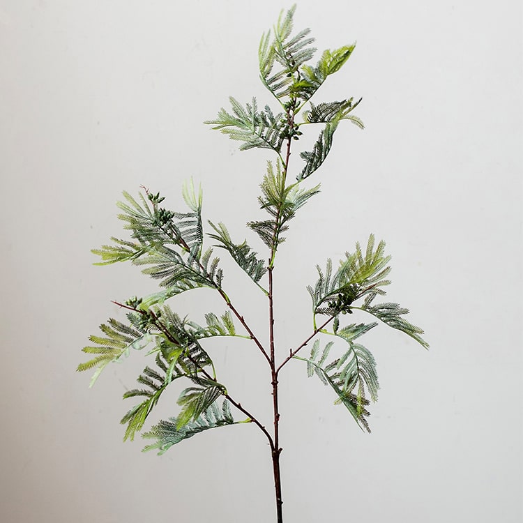A tall 47-inch artificial Acacia plant stem with realistic green leaves, perfect for home or office decor.