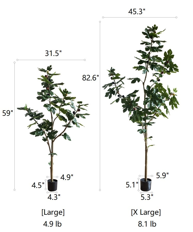 A realistic artificial silk fig tree in a decorative pot, showcasing vibrant green leaves and a lifelike appearance.