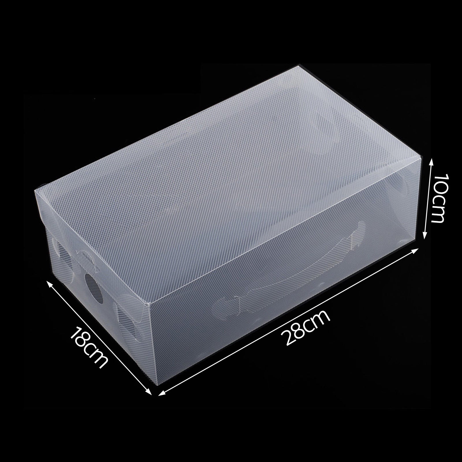 Artiss Set of 40 Clear Shoe Boxes, transparent and foldable, ideal for organized shoe storage.