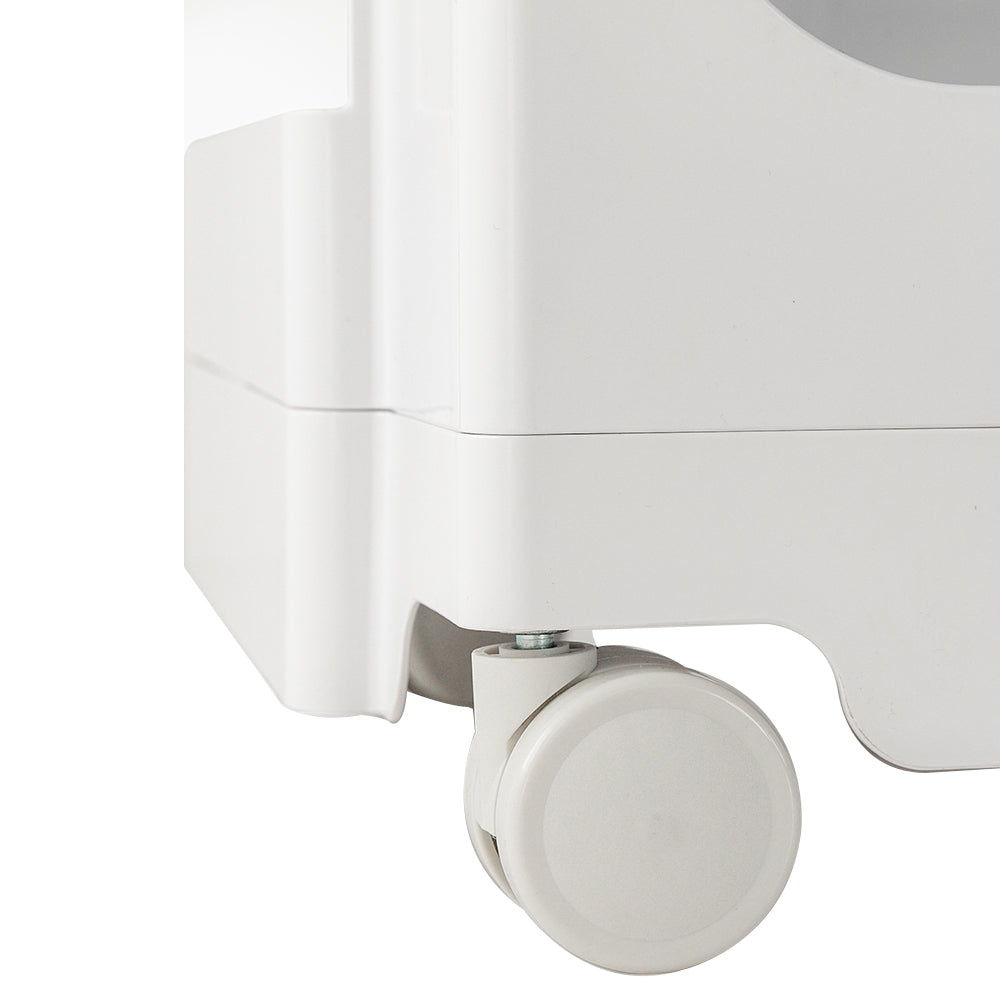 ArtissIn Bedside Table in vibrant colors with multiple compartments and wheels, showcasing its stylish design and practical storage features.