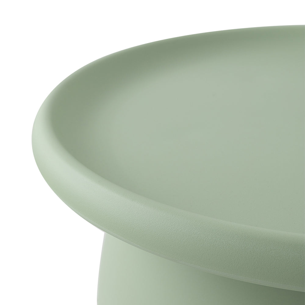ArtissIn Coffee Table Mushroom Nordic Round Large Side Table in green, featuring a smooth surface and elegant pedestal base.