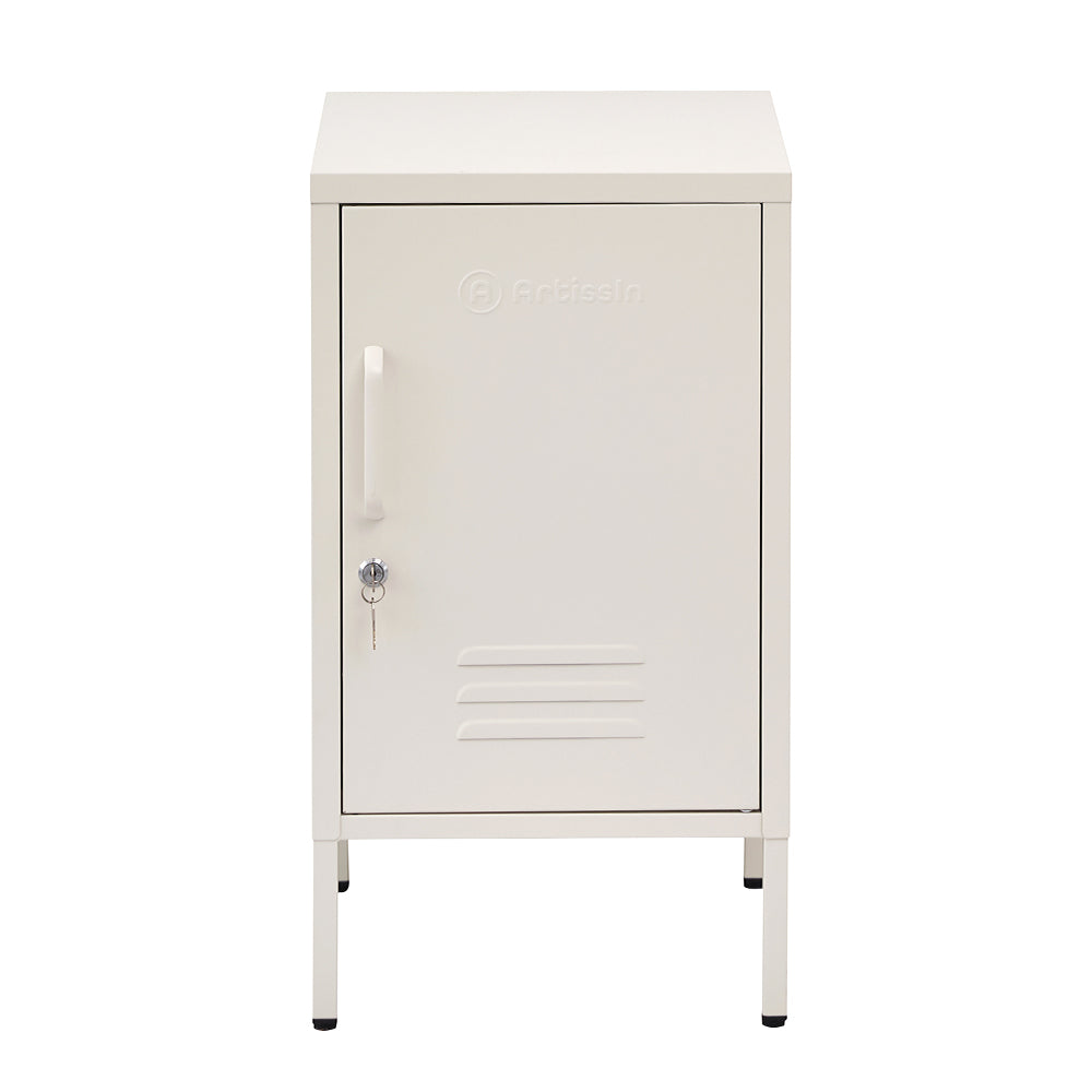ArtissIn Metal Locker in vibrant colors, showcasing its stylish design and adjustable shelf features.