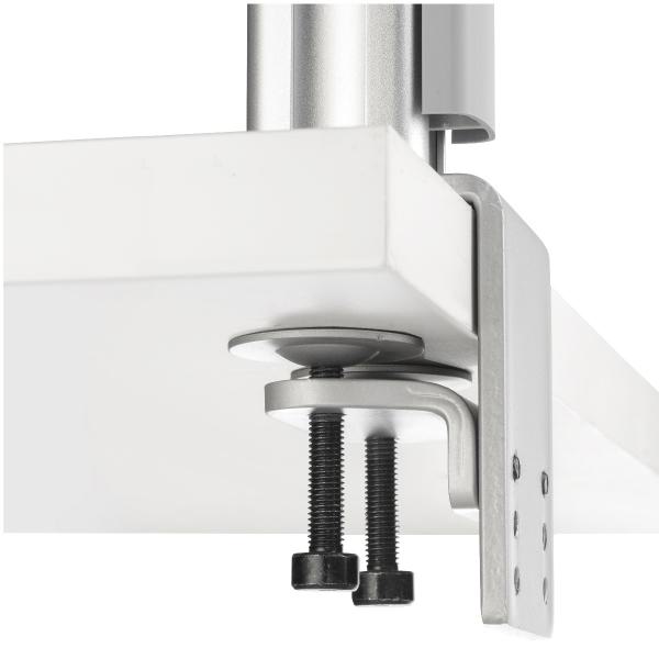 Atdec Heavy Duty F-Clamp Desk Fixing showcasing dual plate design for stability and support.