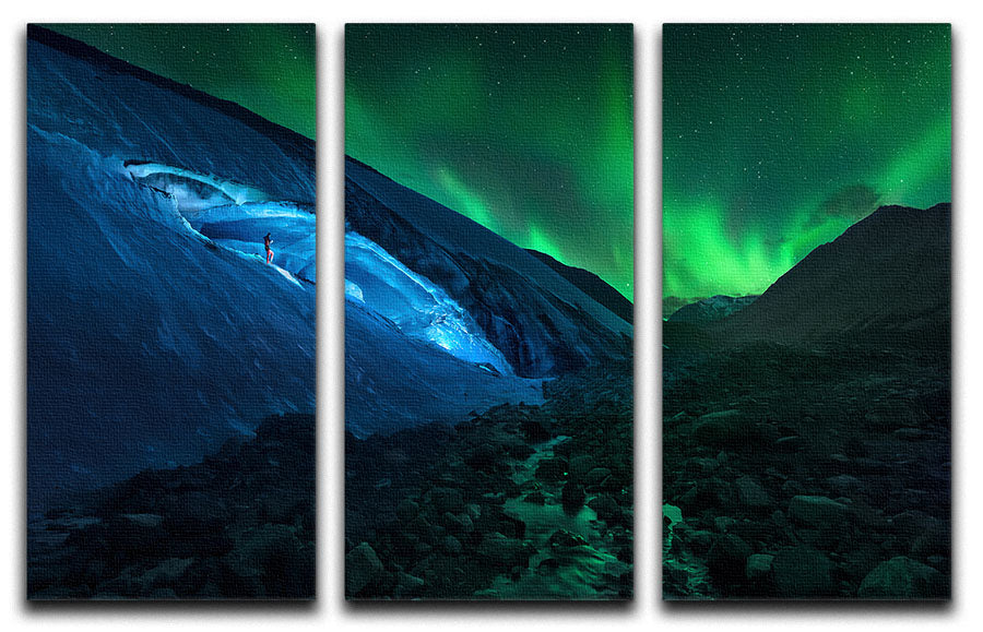 Athabasca cave 3-panel canvas print showcasing stunning natural scenery in a modern design.