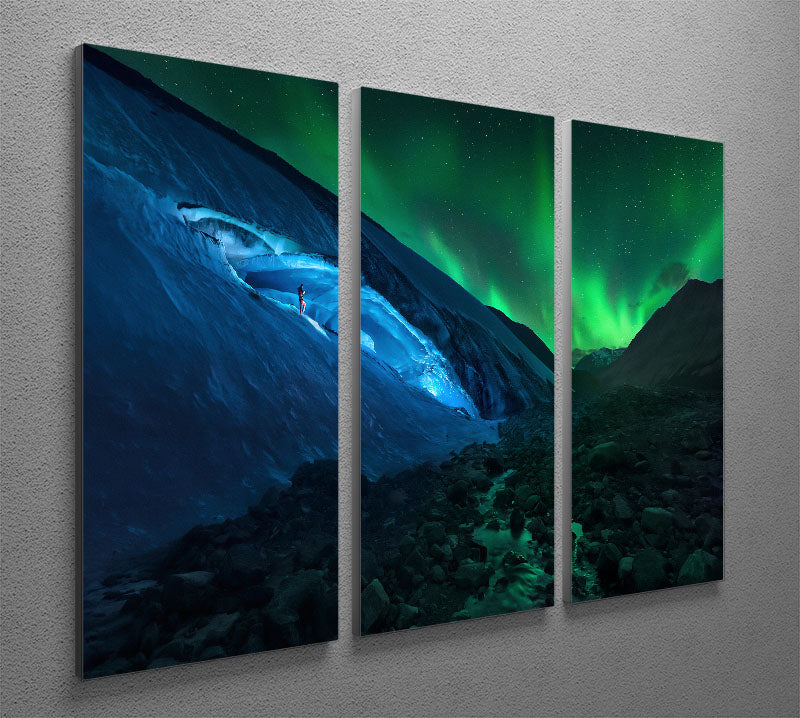 Athabasca cave 3-panel canvas print showcasing stunning natural scenery in a modern design.