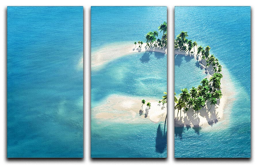 Atoll 3 Split Panel Canvas Print featuring a stunning design that enhances any room's decor.