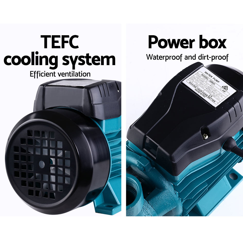 Auto Peripheral Water Pump with copper motor and brass impeller, designed for garden and farm use.