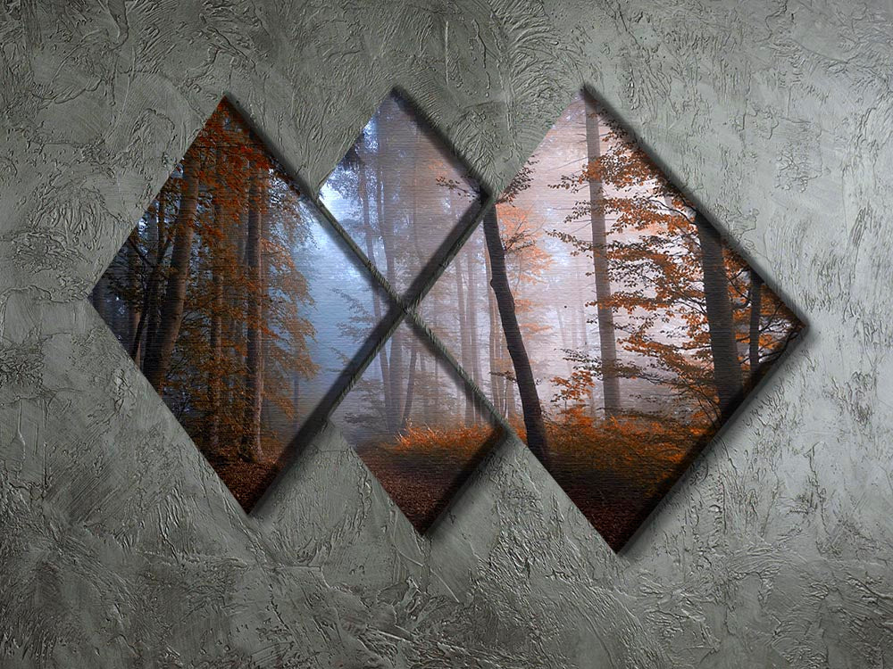 Autumn Colors 4 Square Multi Panel Canvas featuring vibrant fall hues in a four-panel arrangement.