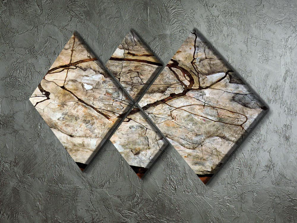 A beautiful multi-panel canvas featuring Egon Schiele's Autumn tree in the wind artwork, divided into four equal squares.