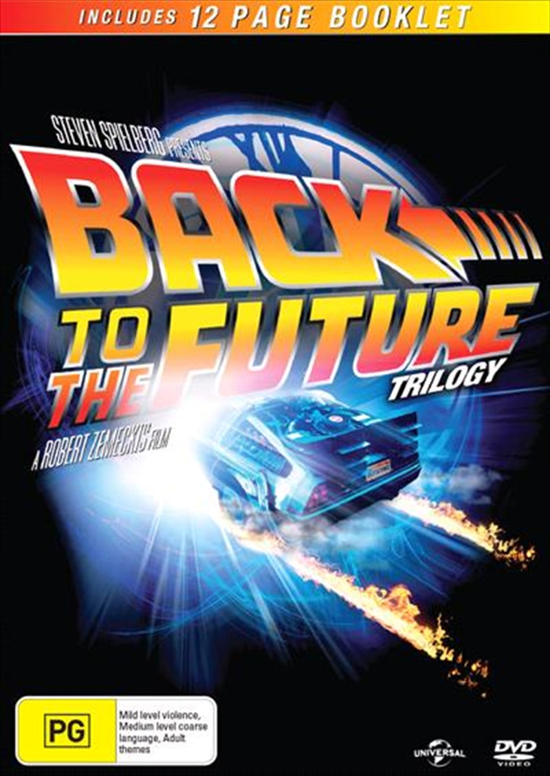 Back To The Future DVD collection featuring all three films in a collectible packaging.