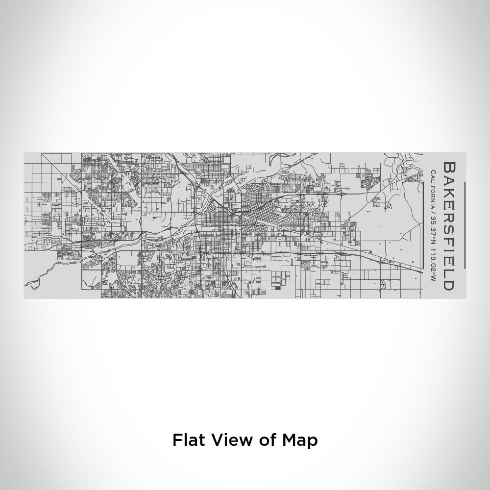 Bakersfield California Map Insulated Cup with custom engraving and coordinates, showcasing a sleek stainless steel design.