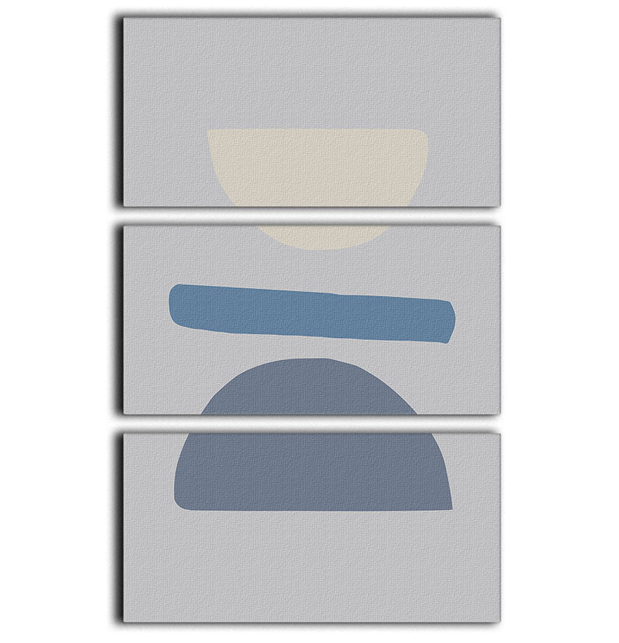 Balance No 02 3 Split Panel Canvas Print featuring modern art design, perfect for enhancing home decor.